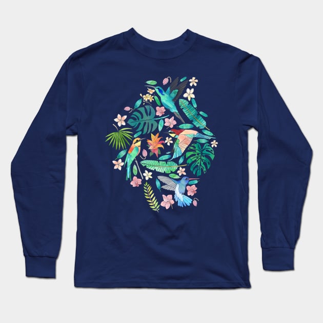 Birds in Bohemian Paradise Long Sleeve T-Shirt by tangerinetane